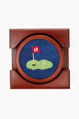 19th Hole Needlepoint Coaster Set