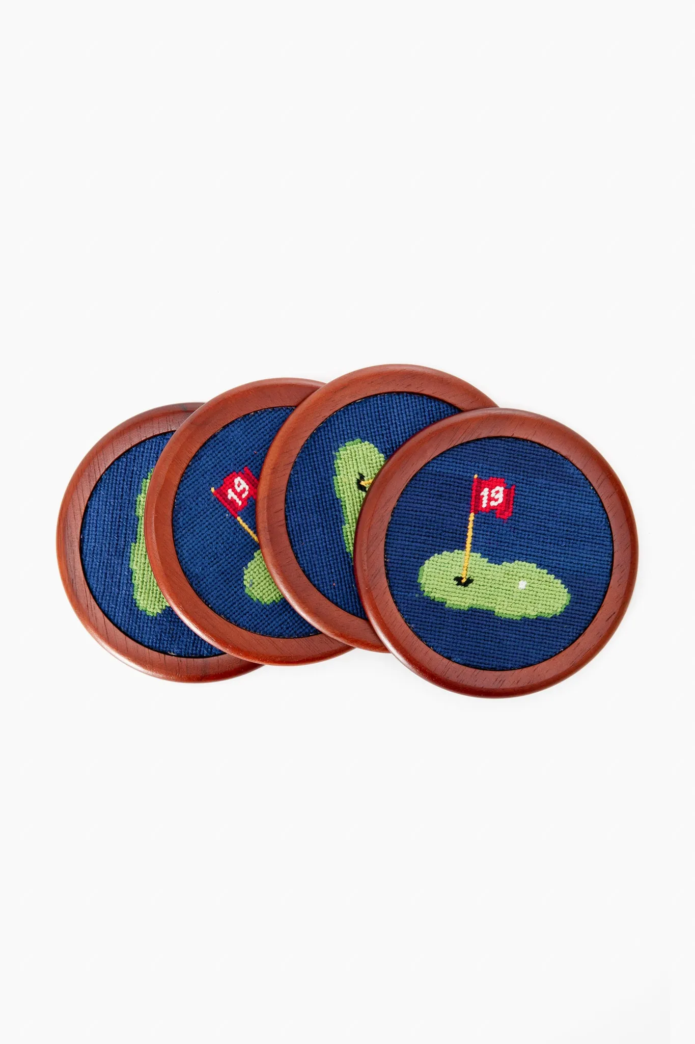 19th Hole Needlepoint Coaster Set