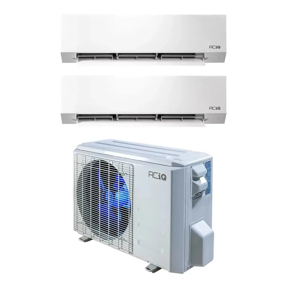 27,000 BTU 24.6 SEER2 ACiQ 2-Zone Wall Mounted Mini Split System w/ WiFi - 9 9