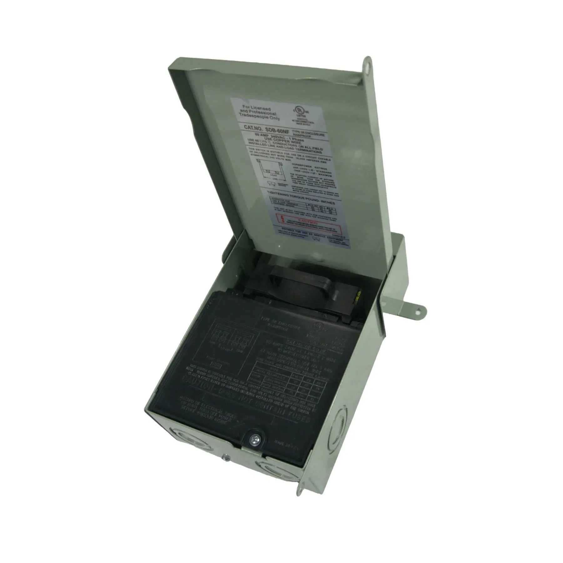 60A Non-Fusible AC Disconnect Box 230-Volt