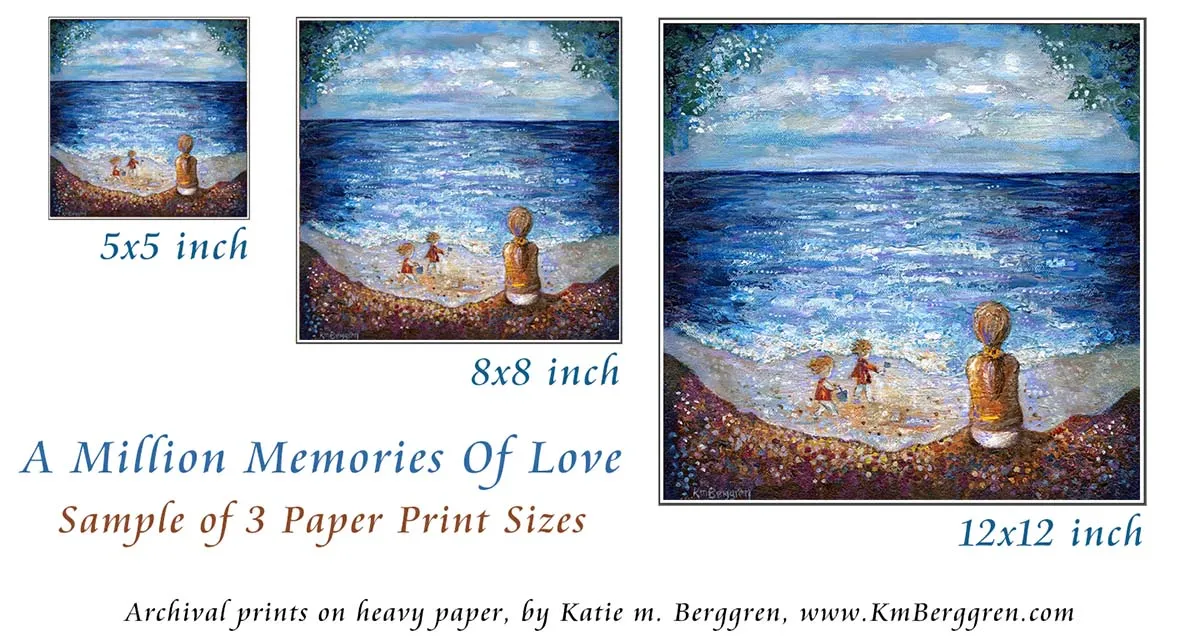 A Million Memories Of Love - 2 Kids Beach Art Print