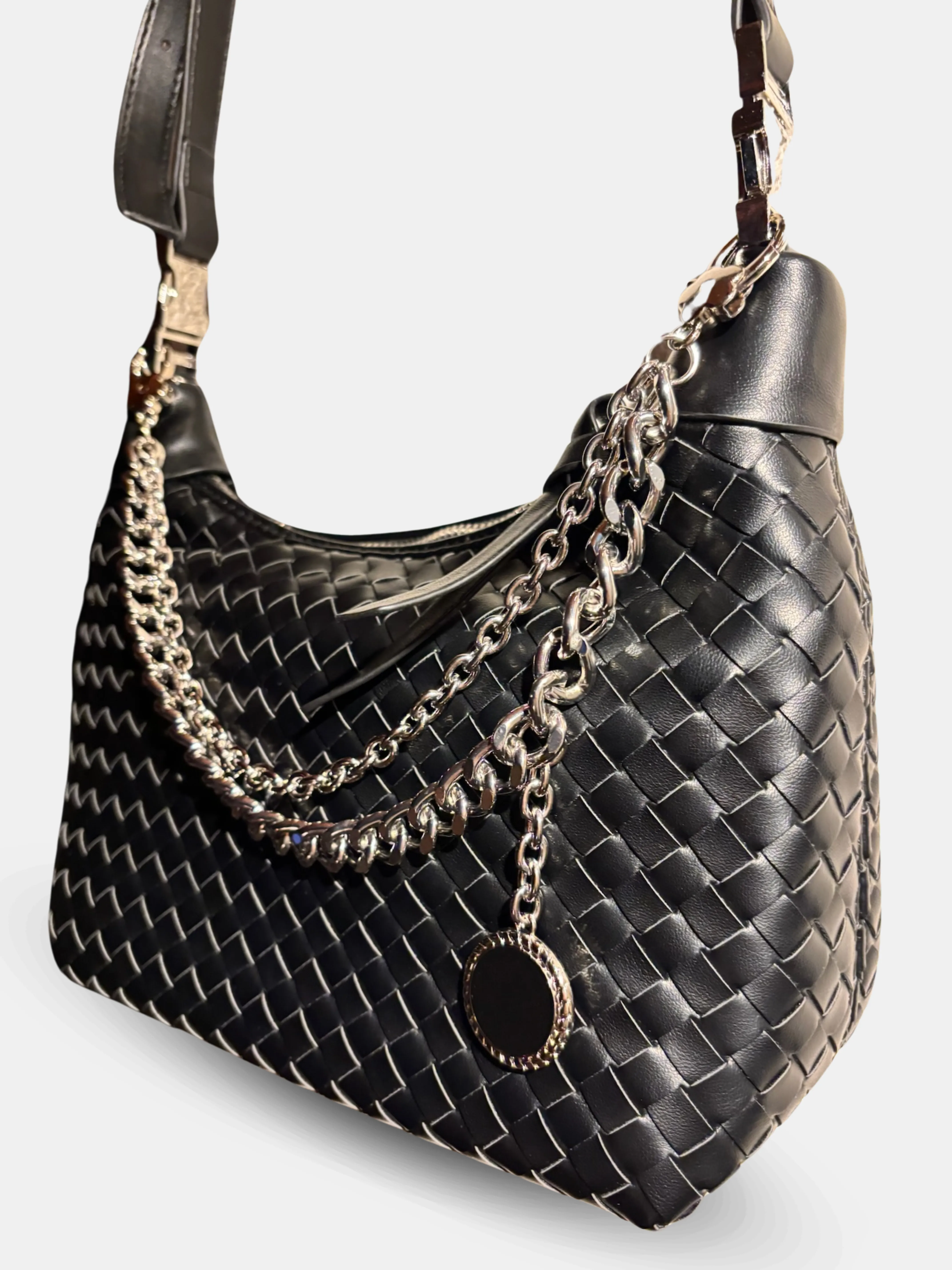 Adeline Soft Woven Charm Handbag