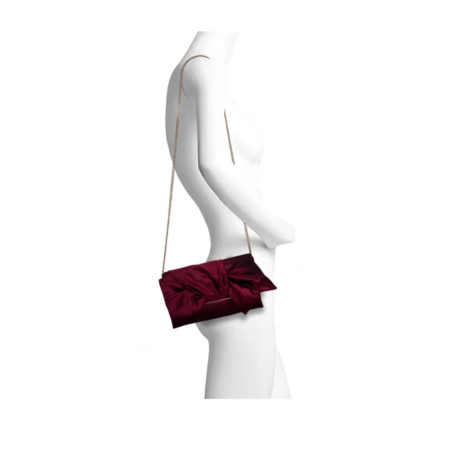 Badgley Mischka Women's Tie Bow Clutch in Bordeaux