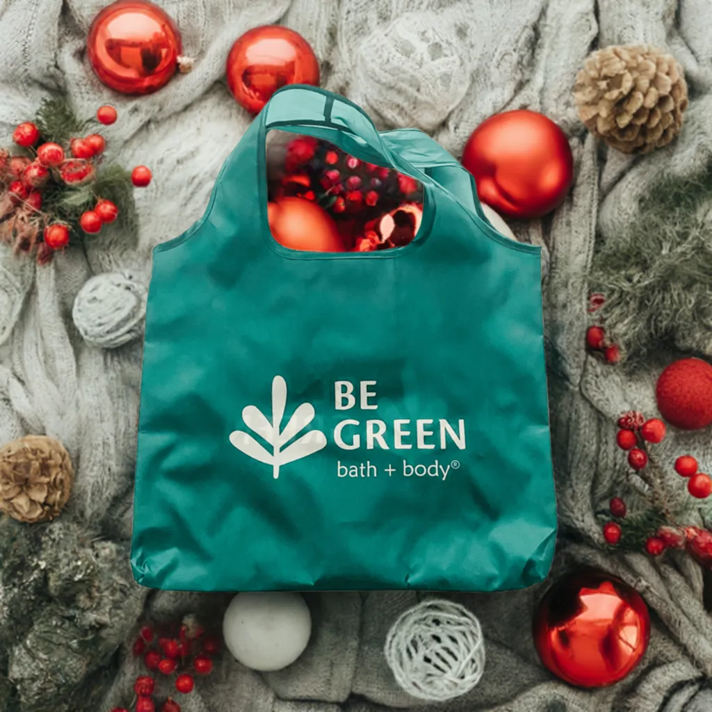 Be Green Bath   Body Reusable Shopping Tote