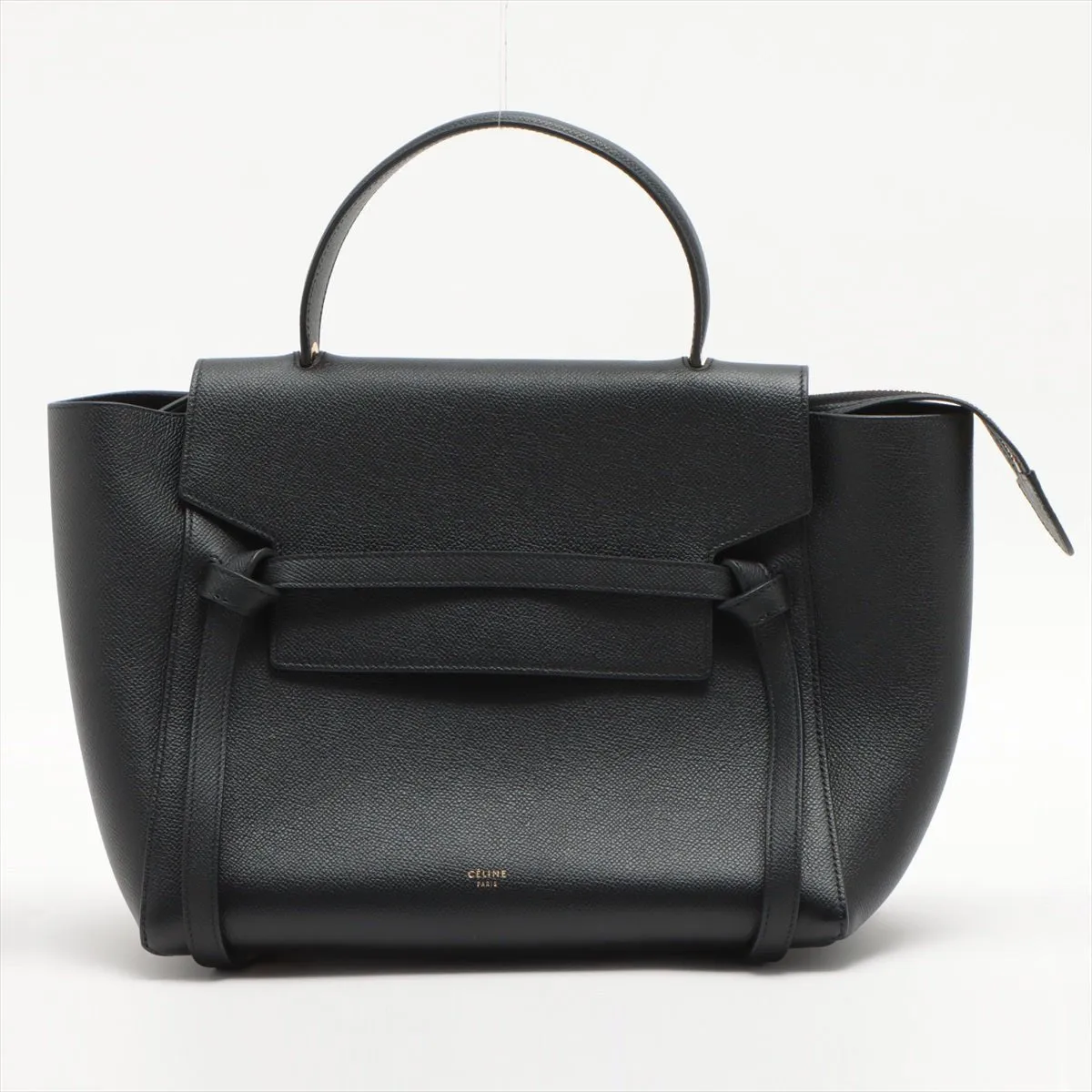 Belt Bag Mini Grained Leather Black Bag