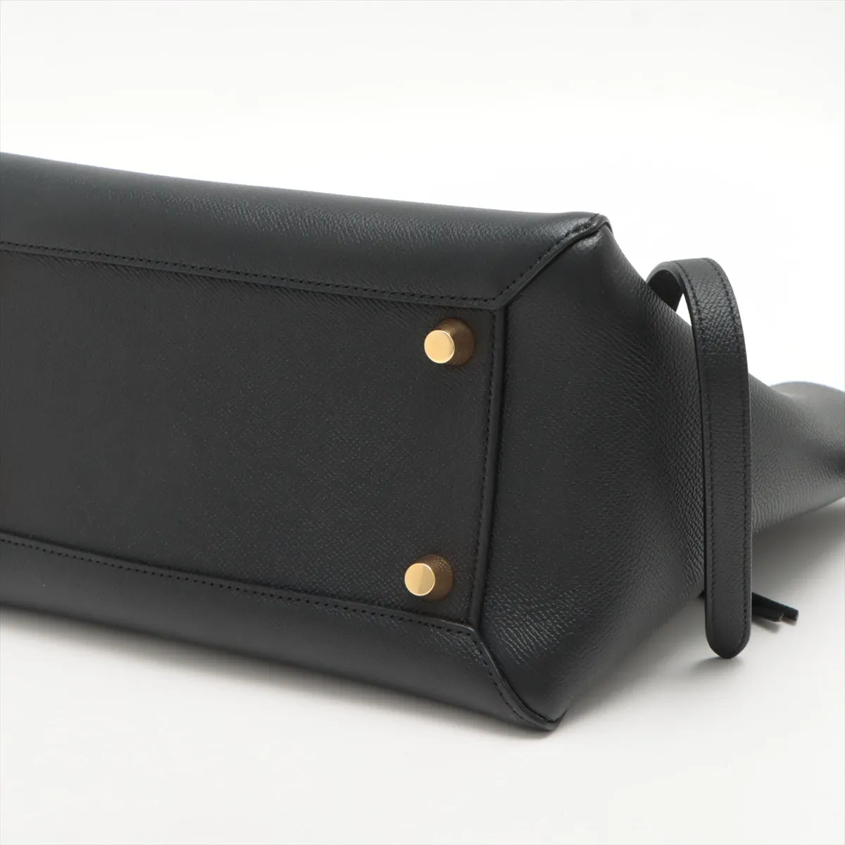 Belt Bag Mini Grained Leather Black Bag