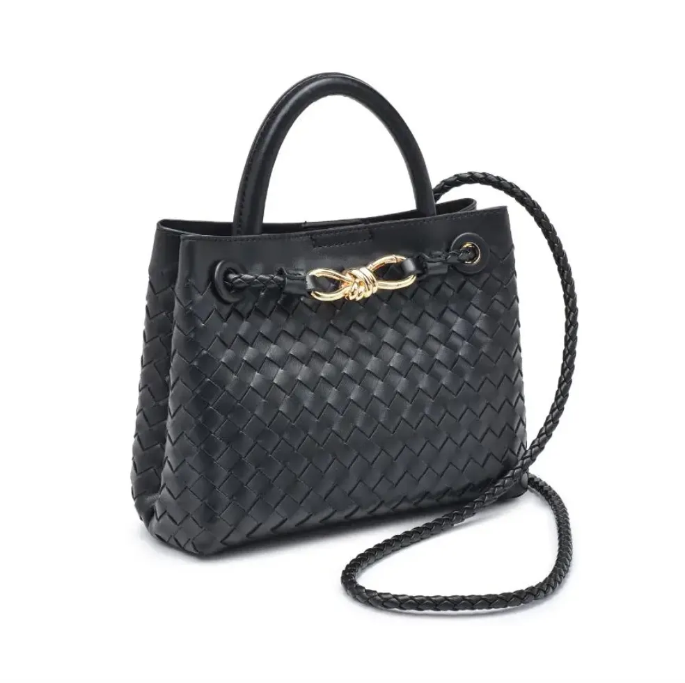 Blakely - Woven Crossbody Bag (Black)