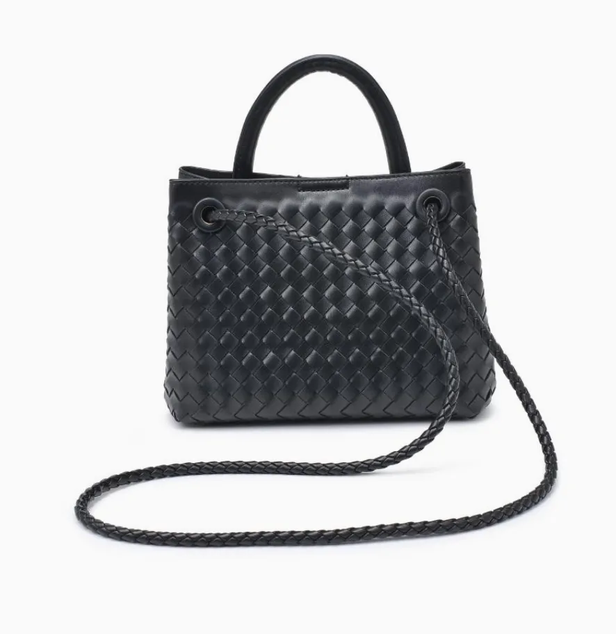 Blakely - Woven Crossbody Bag (Black)