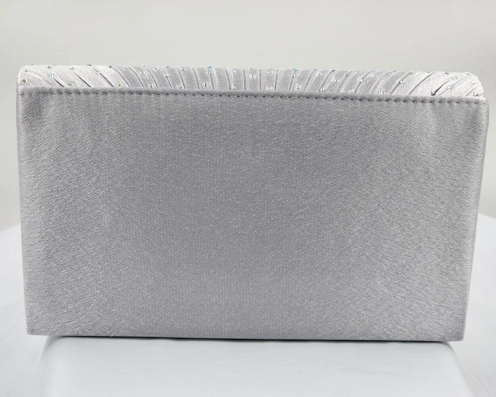 BM Creations Evening Clutch B102-SLVR Silver