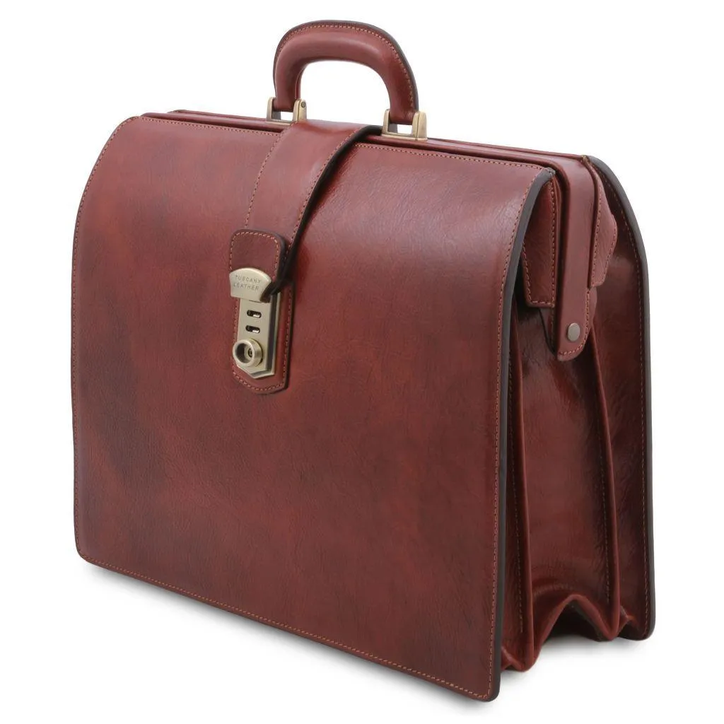 Canova - Leather doctor bag briefcase 3 compartments | TL142352