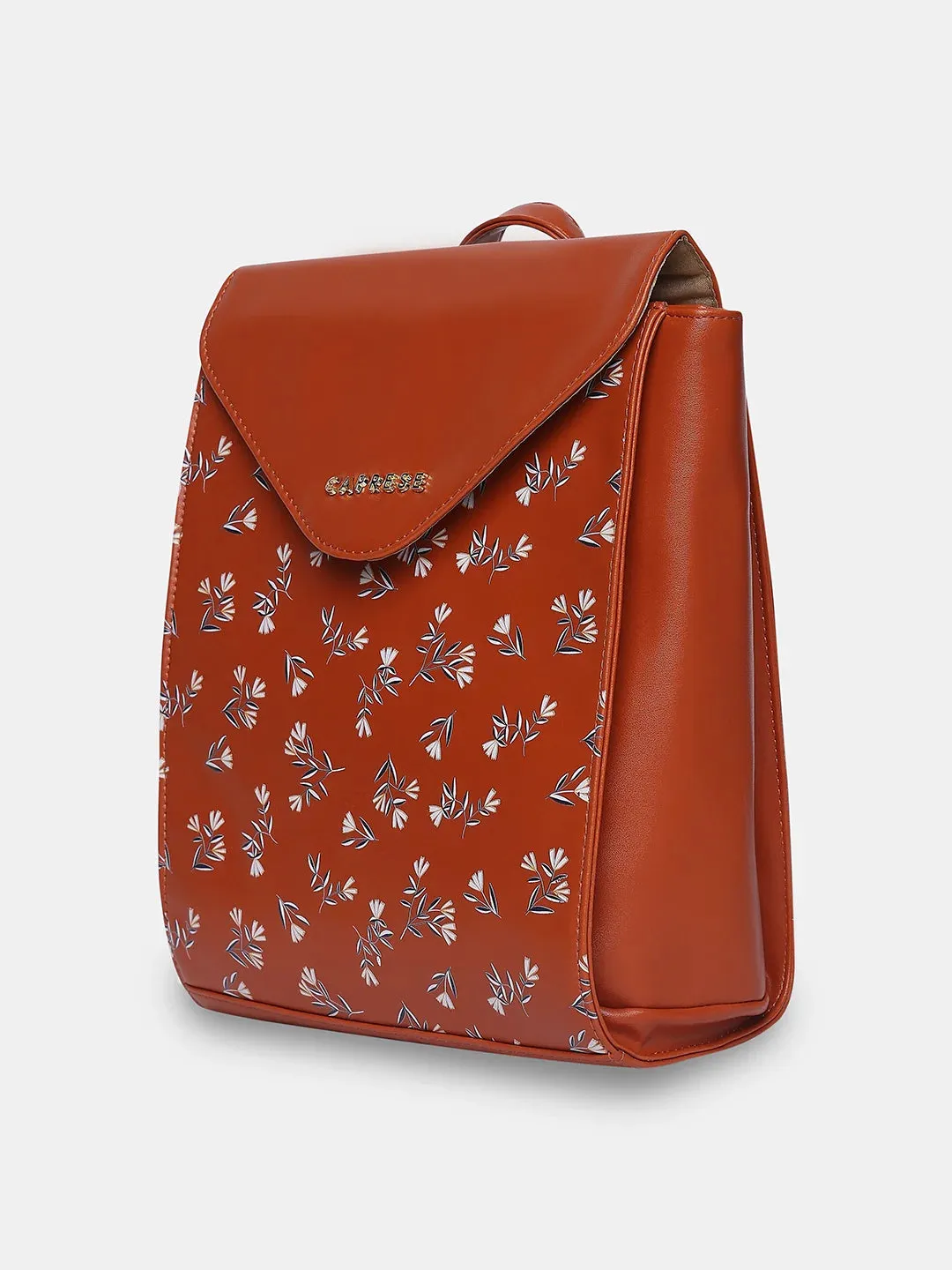 Caprese Merida Backpack Large Printed Women'S Bag Tan