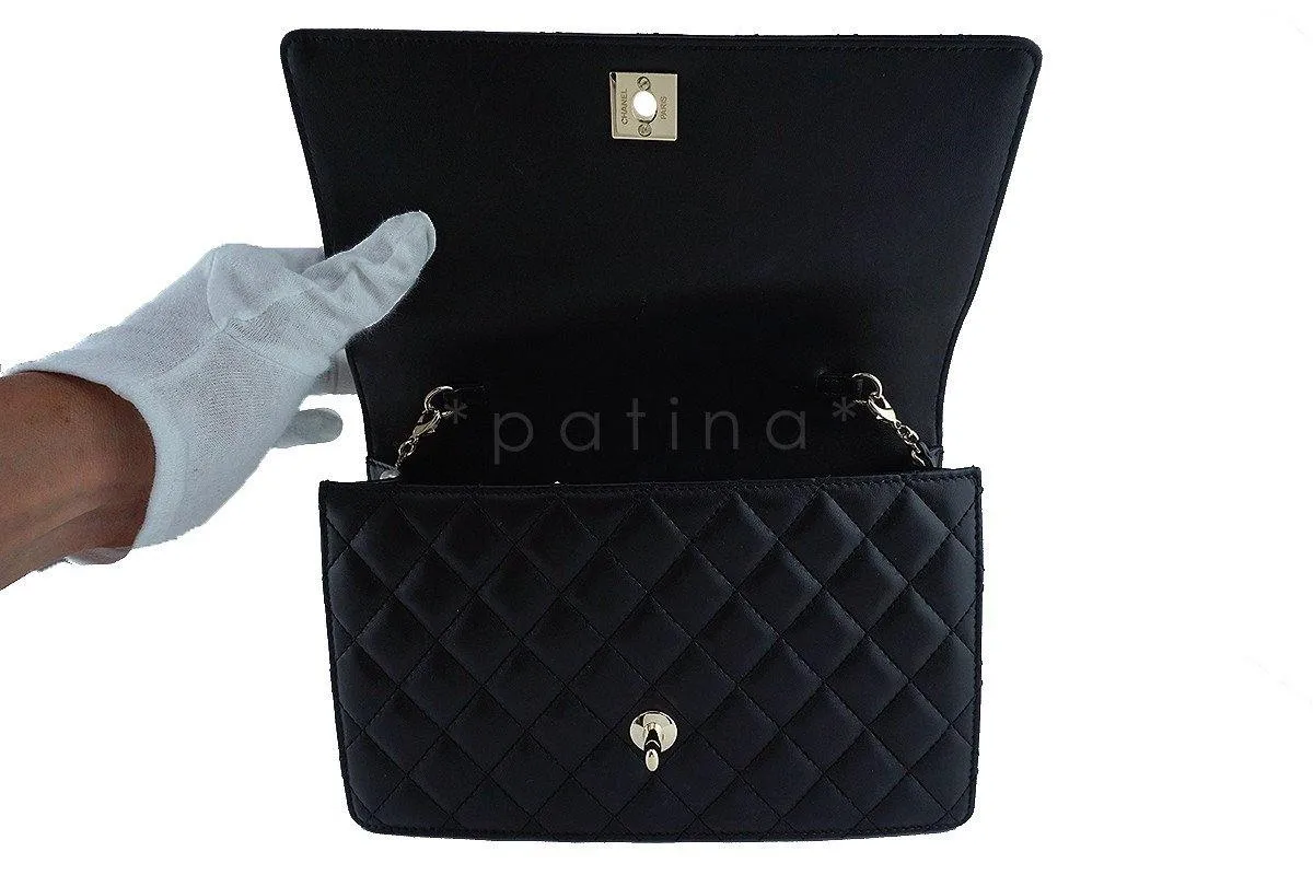 Chanel Black Limited Fantasy Pearls Classic Flap Evening Bag