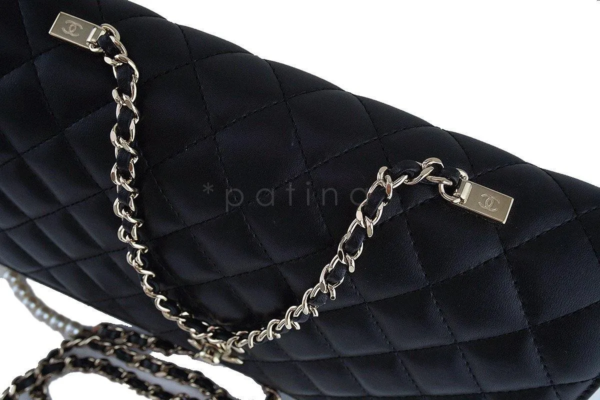 Chanel Black Limited Fantasy Pearls Classic Flap Evening Bag