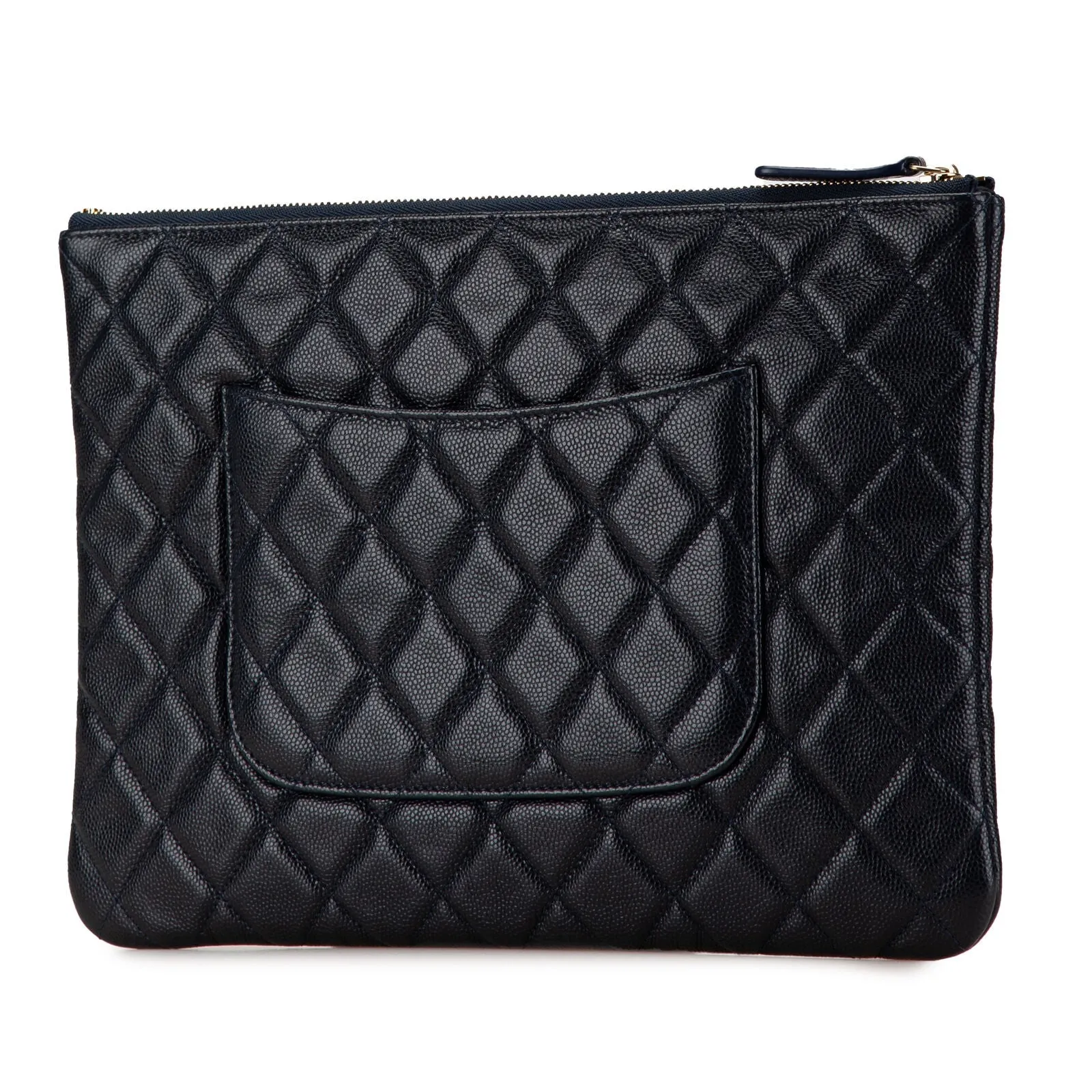 Chanel Medium Quilted Caviar O Case