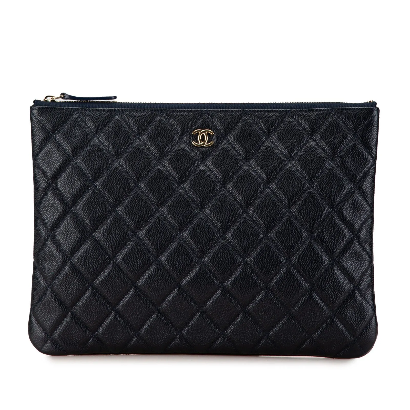 Chanel Medium Quilted Caviar O Case