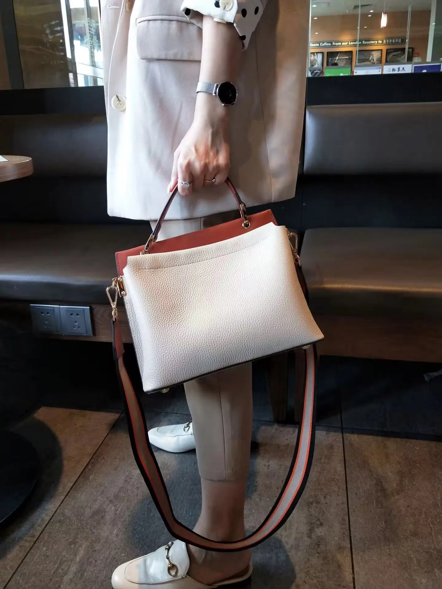 Chic Women's Leather Handbag with Dual Straps