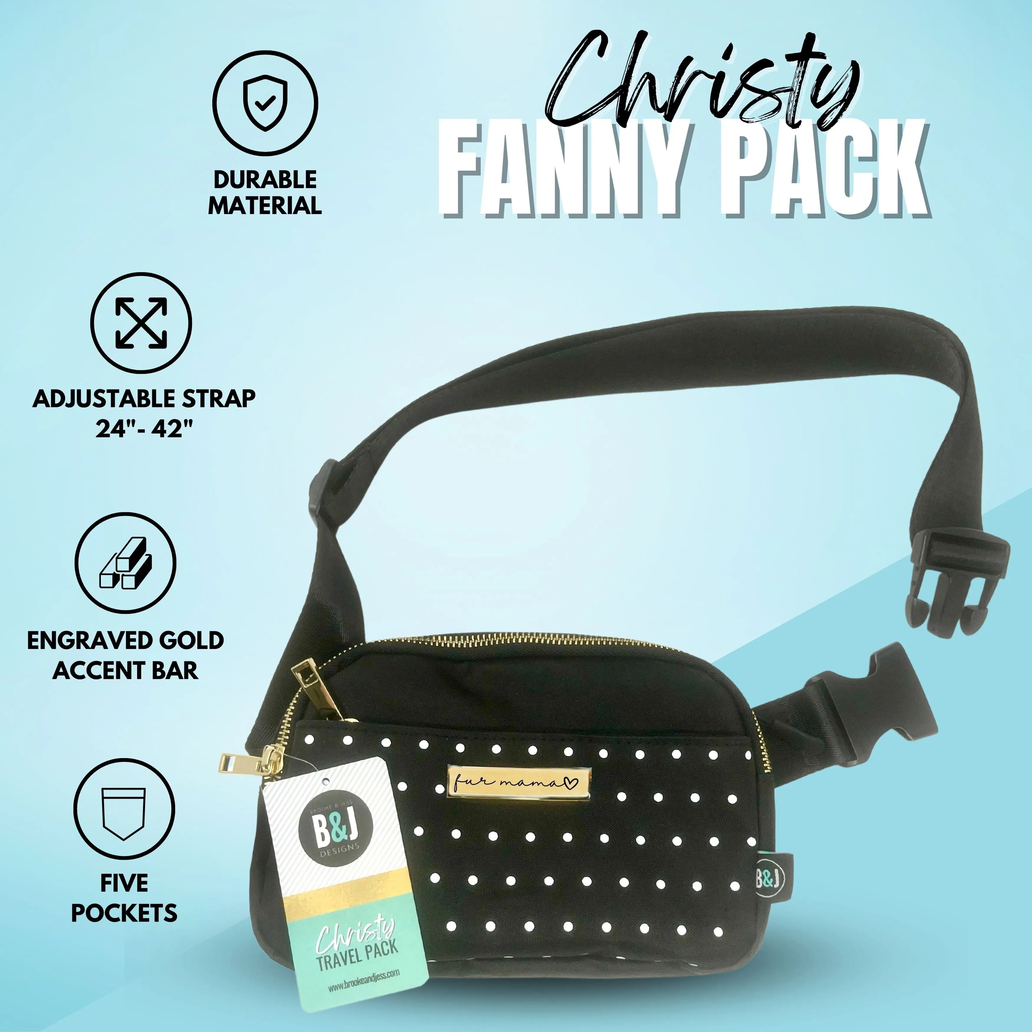 Christy  Travel Fanny Pack (Fur Mama)