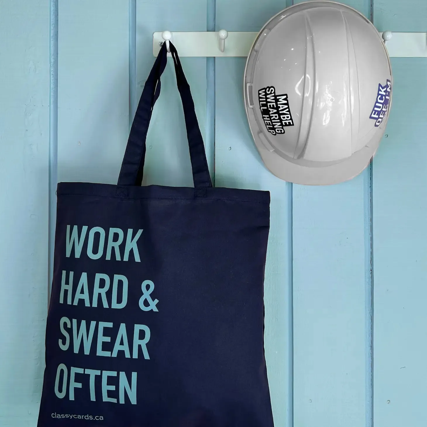 Classy Cards Tote - Work Hard and Swear Often