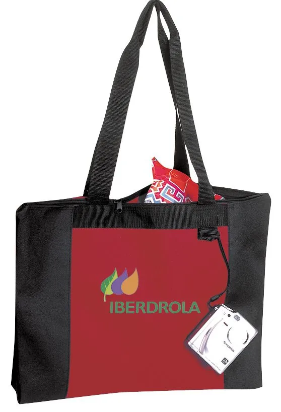 Custom Poly Zippered Tote Bag Dual Handles