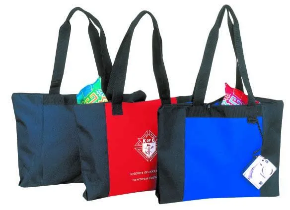 Custom Poly Zippered Tote Bag Dual Handles