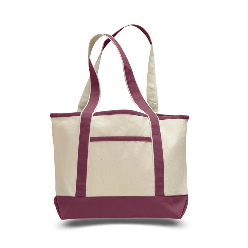 Custom Small Deluxe Shopping Canvas Tote Bags