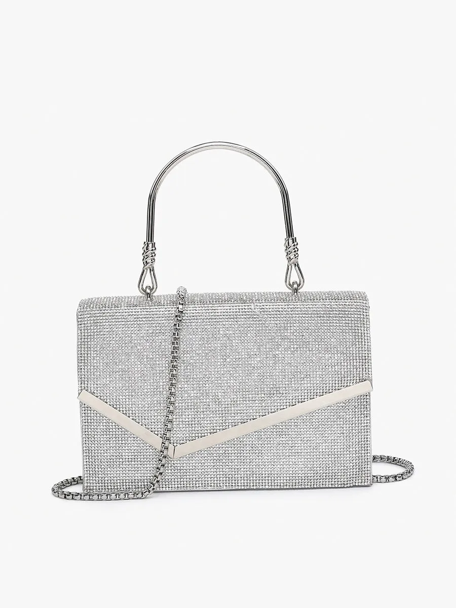 Daphne Rhinestone Envelope Clutch