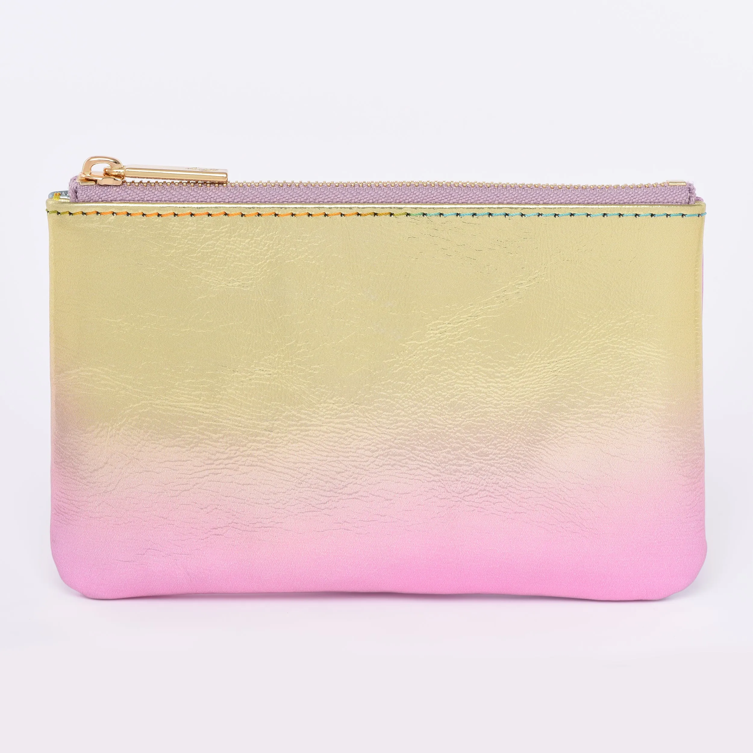 Dream Collection - The  MINI "M" Case - Rainbow Leather Zipped Pouch