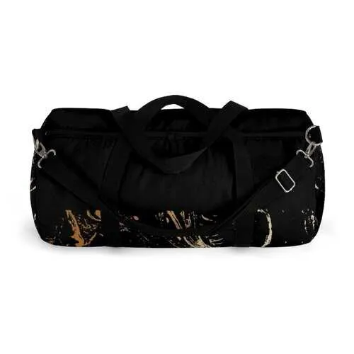 Duffel Bags, Black And Gold Abstract Style Bag