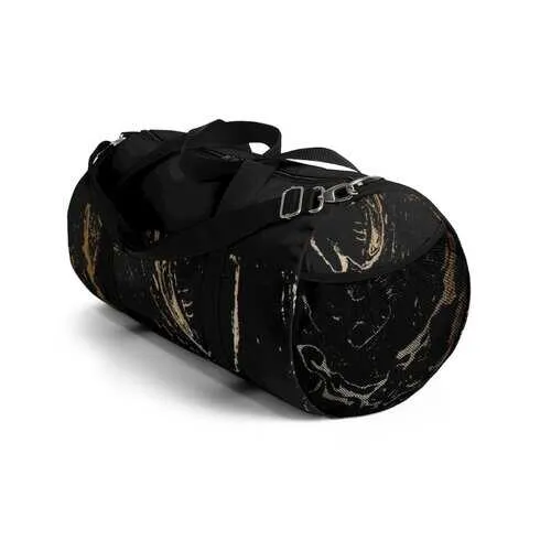 Duffel Bags, Black And Gold Abstract Style Bag