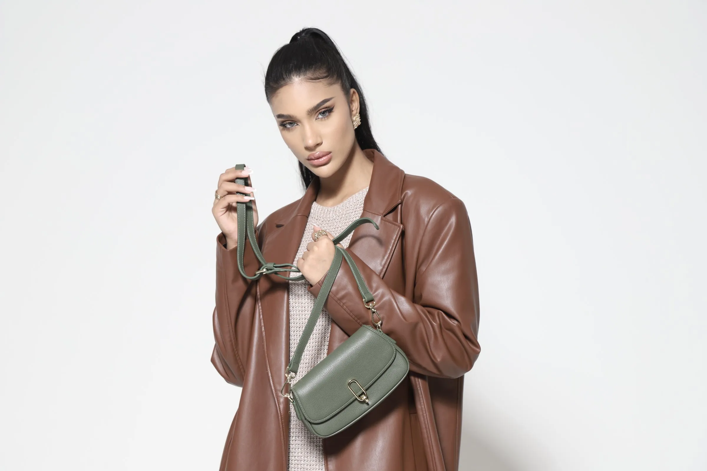 Eva Front Flap Mini Bag - Loden Green