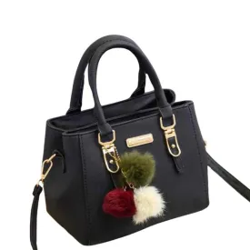 Faux Leather Handbag with Long Shoulder Straps