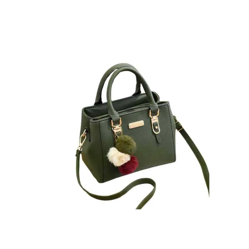 Faux Leather Handbag with Long Shoulder Straps