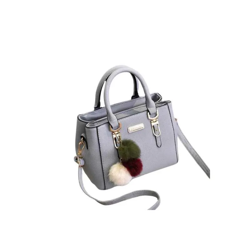 Faux Leather Handbag with Long Shoulder Straps