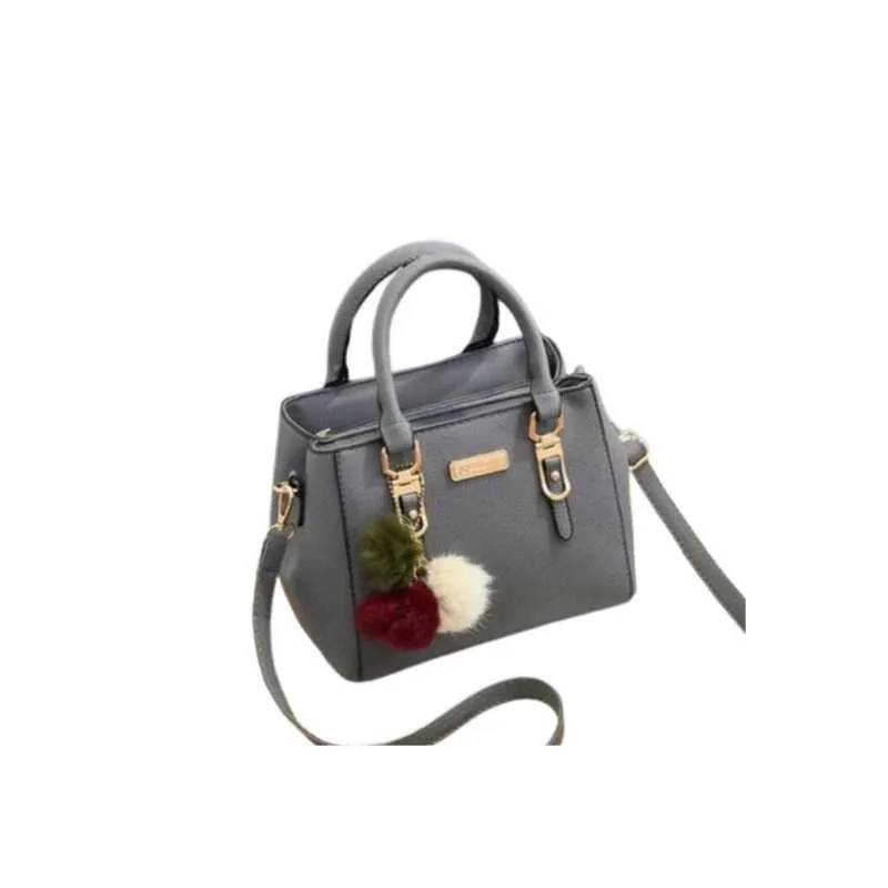 Faux Leather Handbag with Long Shoulder Straps