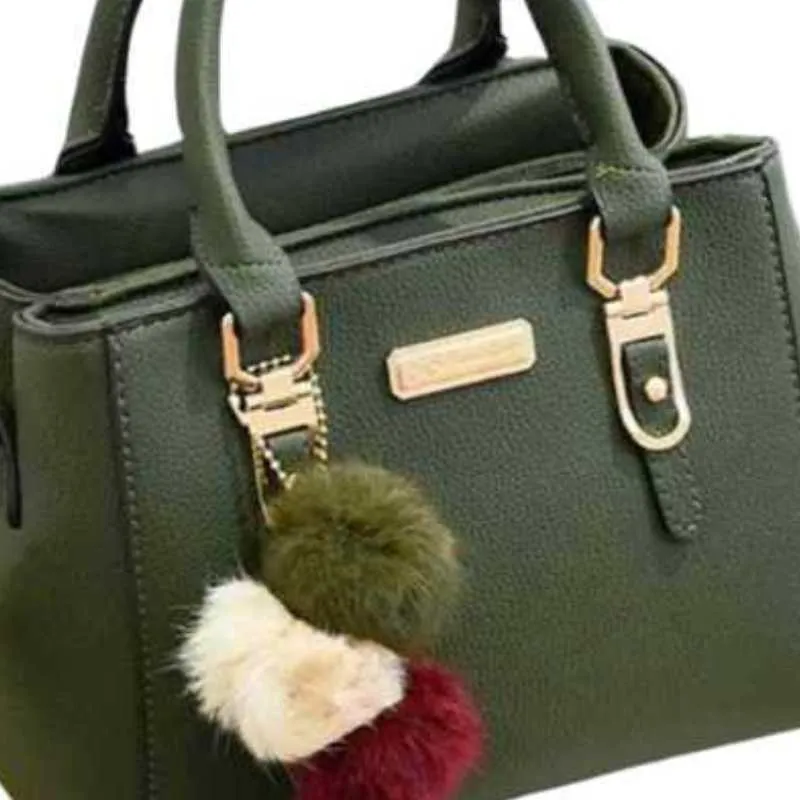 Faux Leather Handbag with Long Shoulder Straps