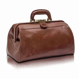 Finley Traditional Leather Lawyer Doctor Bag Brown