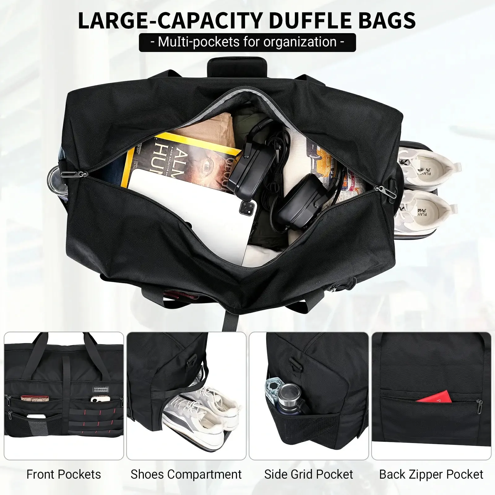 Foldable Duffel Bag for Travel 65L Lightweight Packable