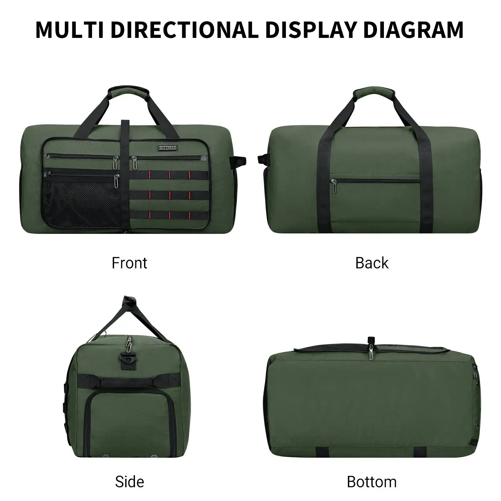 Foldable Duffel Bag for Travel 65L Lightweight Packable