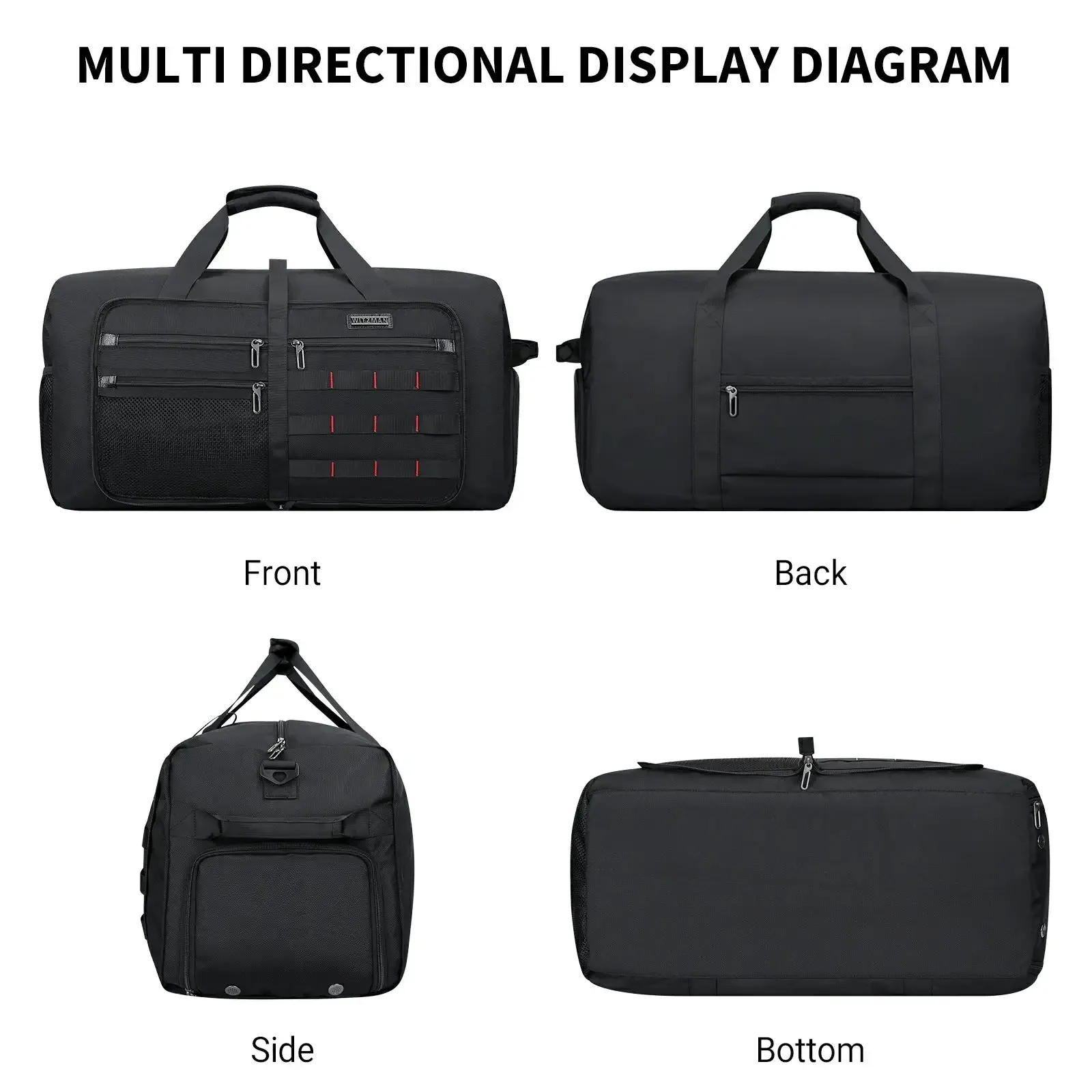 Foldable Duffel Bag for Travel 65L Lightweight Packable