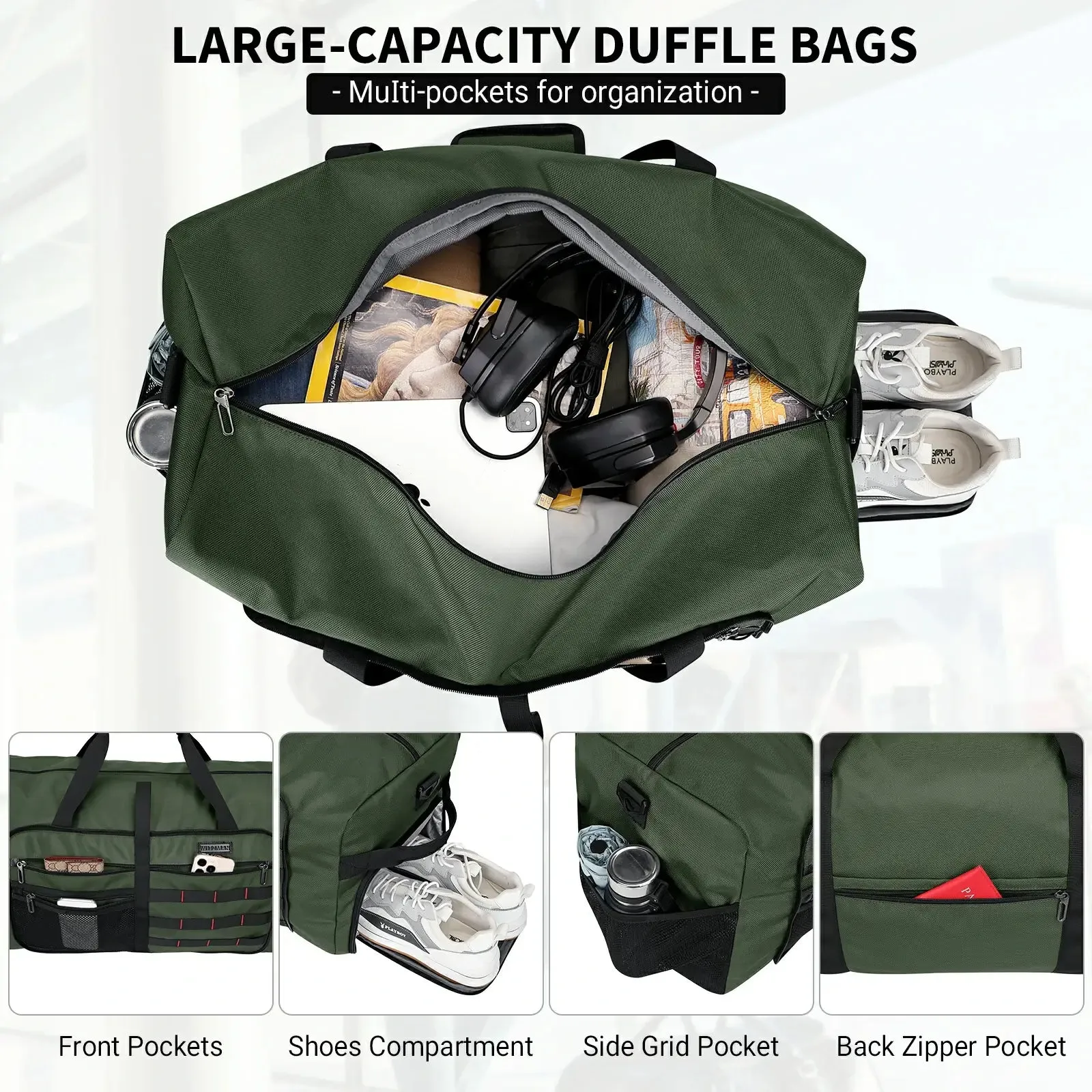 Foldable Duffel Bag for Travel 65L Lightweight Packable