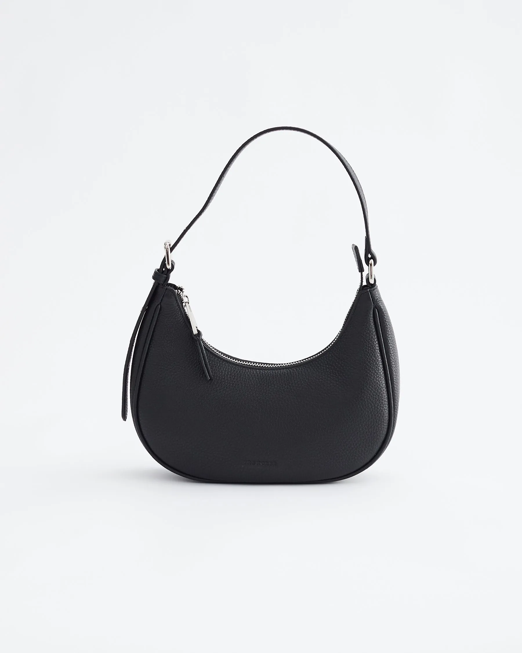 Friday Bag: Black Pebbled Leather