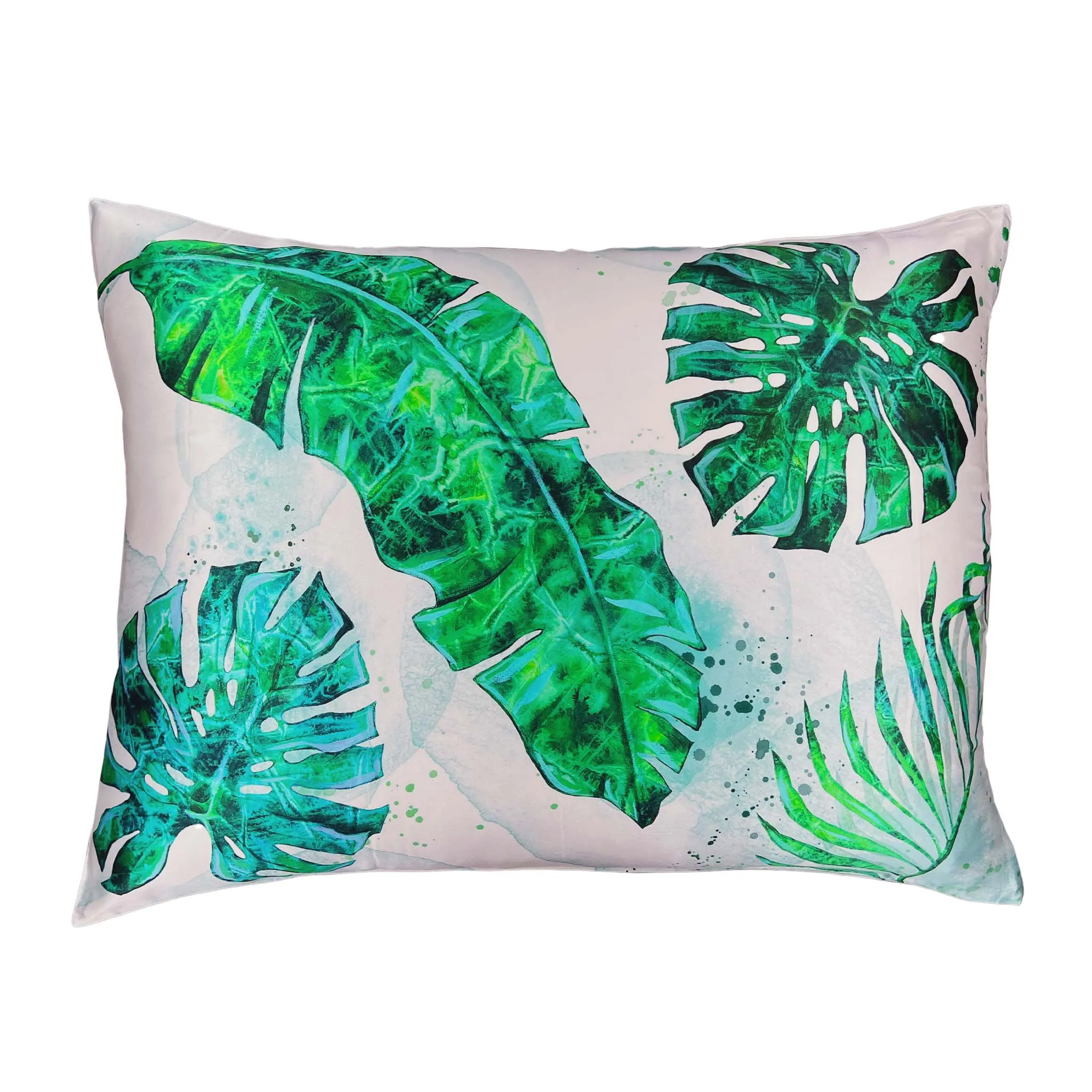 Gallery Collection Silk Pillowcase - Tropical Palms