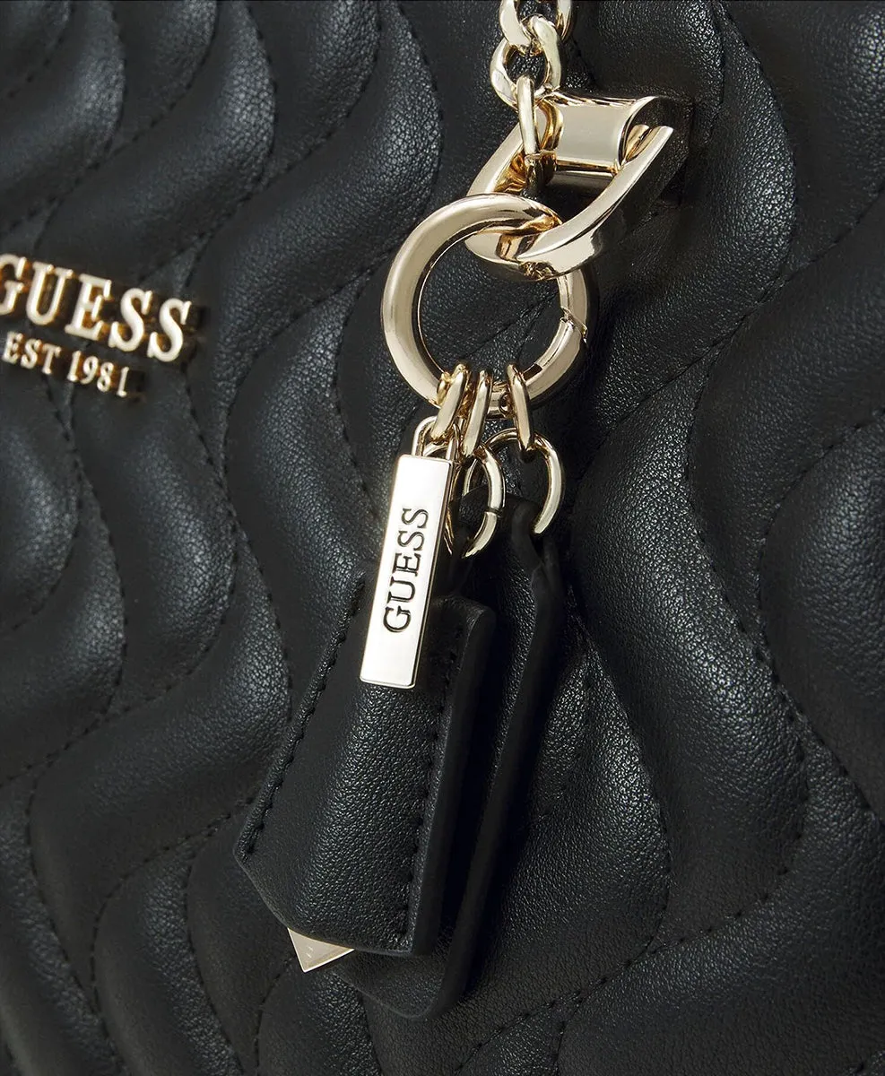 Guess Eco Mai Society Handbag In Black For Women