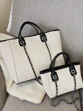 Ivory Large Tote Bag