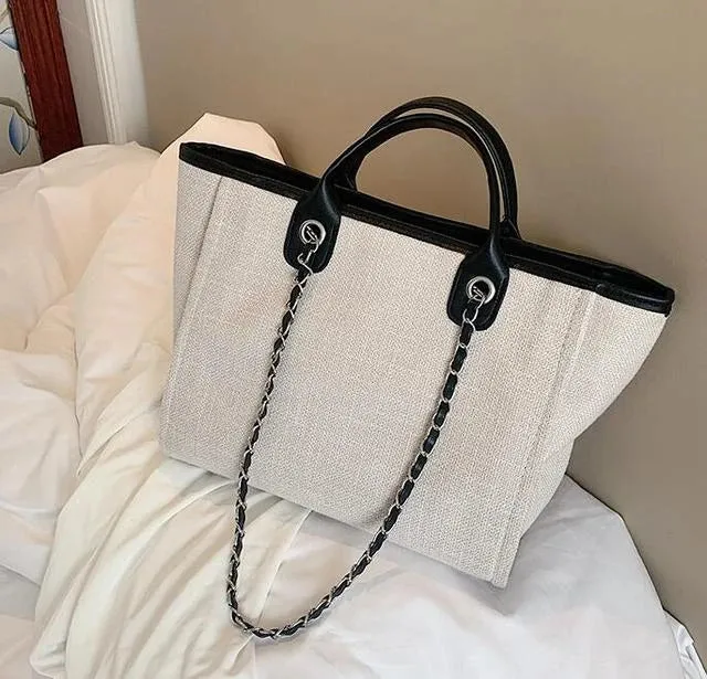 Ivory Large Tote Bag