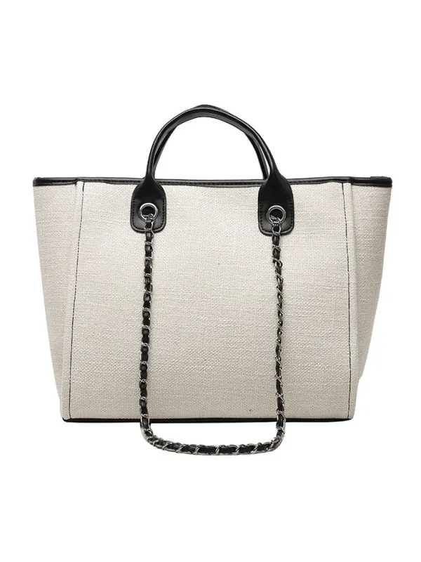 Ivory Large Tote Bag