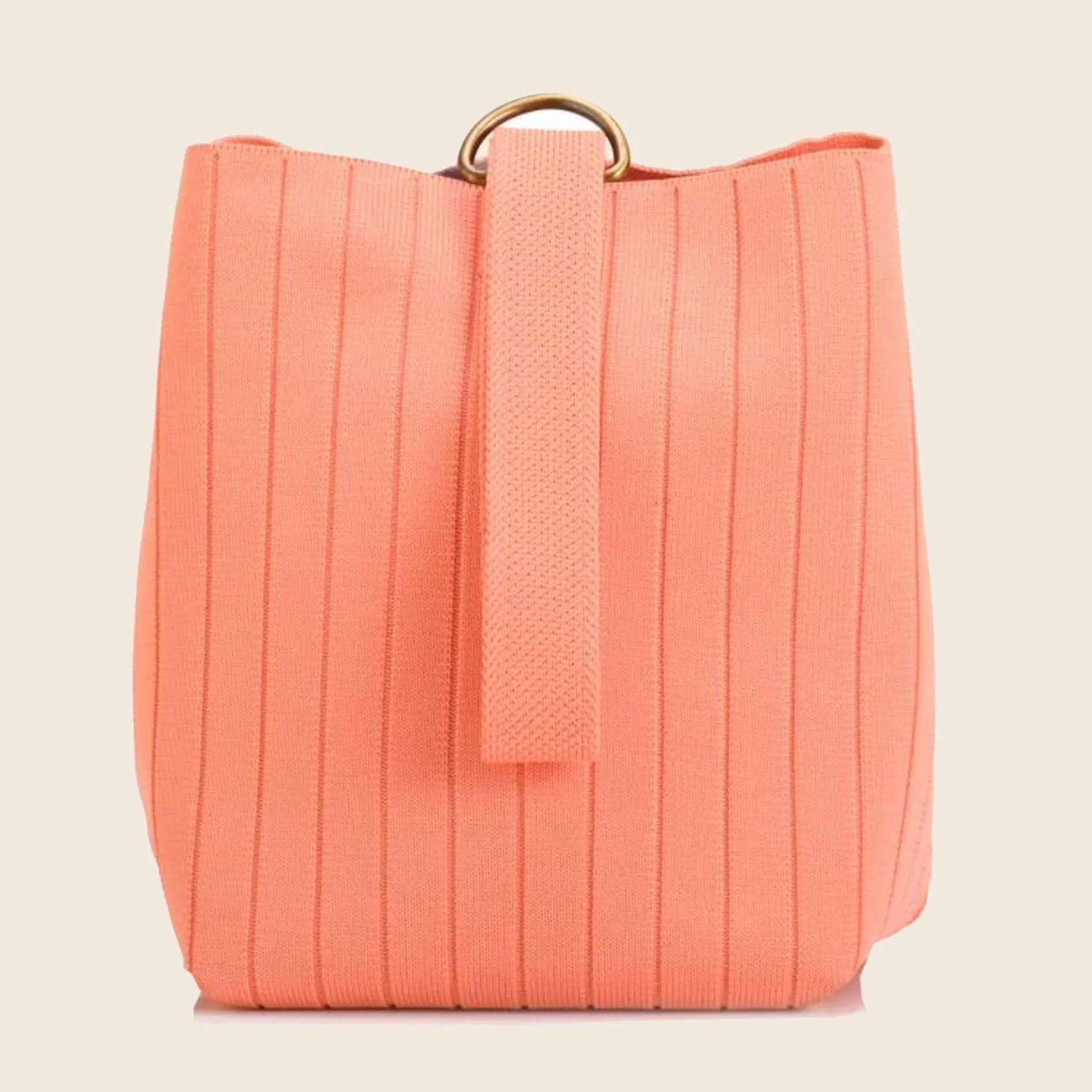 Jude- Mini Bucket Bag-Peach