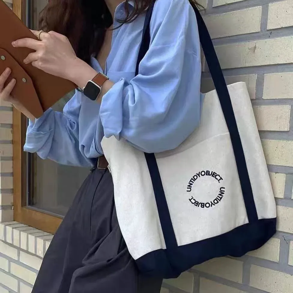 Korean Style Niche Design Canvas Tote Bag