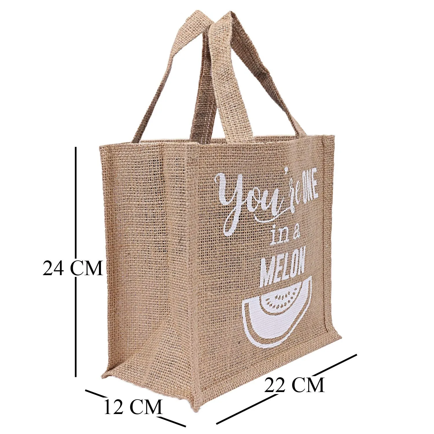 Kuber Industries 2 Pieces Men's and Women's Reusable Eco-Friendly Multipurpose Jute Hand Bag (Brown) -CTKTC8764