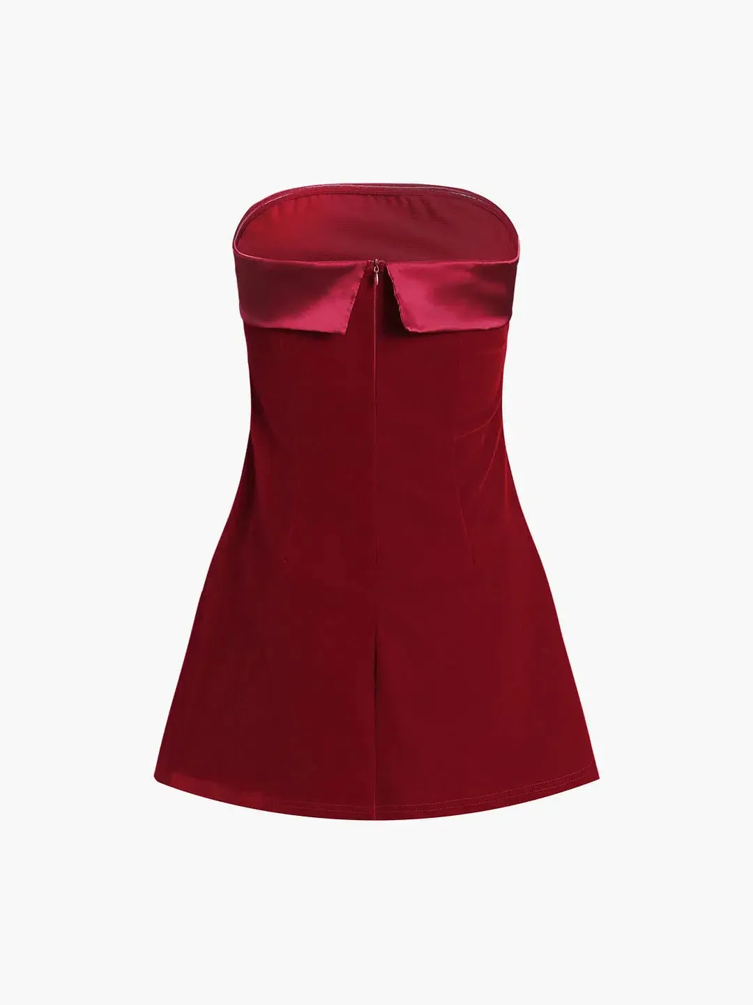 Léa – Strapless design – Velvet mini dress